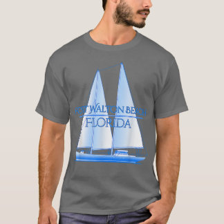 Fort Walton Beach Florida Küste Nautical Sailing T-Shirt