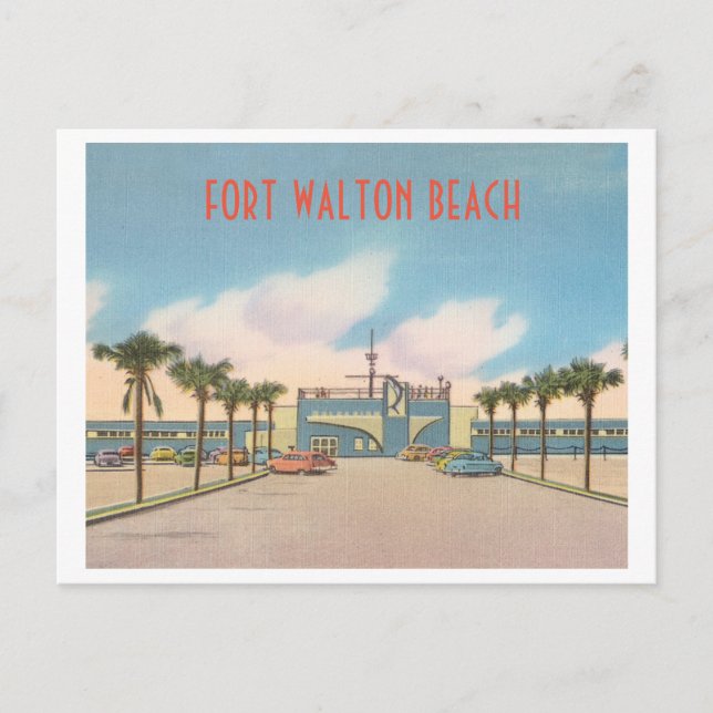 Fort Walton Beach Florida Vintag Postkarte (Vorderseite)