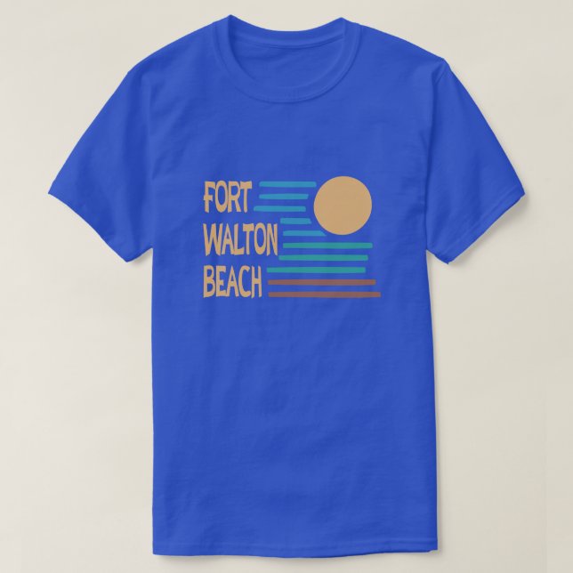 Fort Walton Beach geometrischer Entwurf T-Shirt (Design vorne)