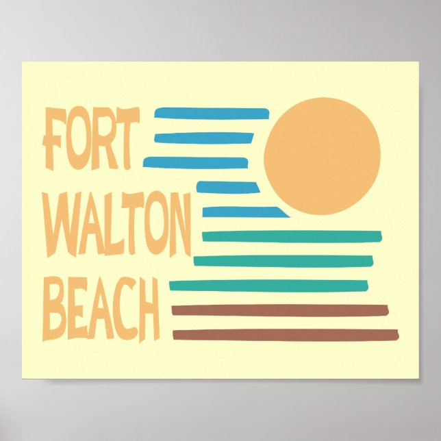 Fort Walton Beach geometrisches Design Poster (Vorne)