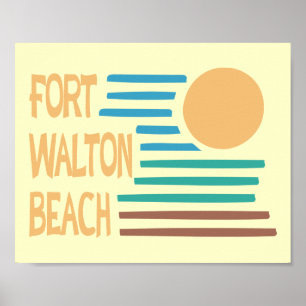 Fort Walton Beach geometrisches Design Poster