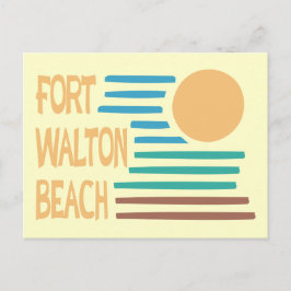 Fort Walton Beach geometrisches Design Postkarte