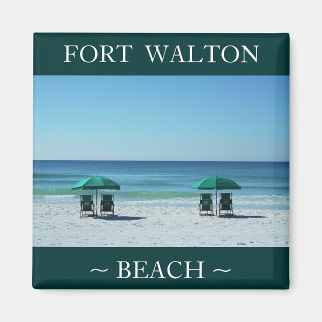 Fort Walton Beach Stühle Urlaubsmagnet Souvenir Magnet (Vorne)