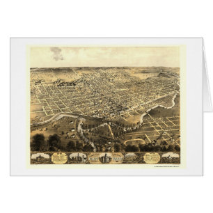 Fort Wayne, IN panoramischer Karte - 1868