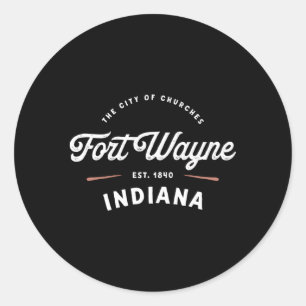 Fort Wayne Indiana 1840 USA Runder Aufkleber