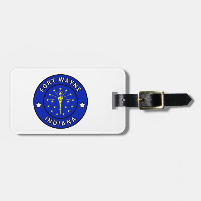 Fort Wayne Indiana Gepäckanhänger (Vorderseite horizontal)