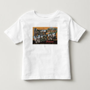 Fort Wayne, Indiana - große Buchstabe-Szenen Kleinkind T-shirt