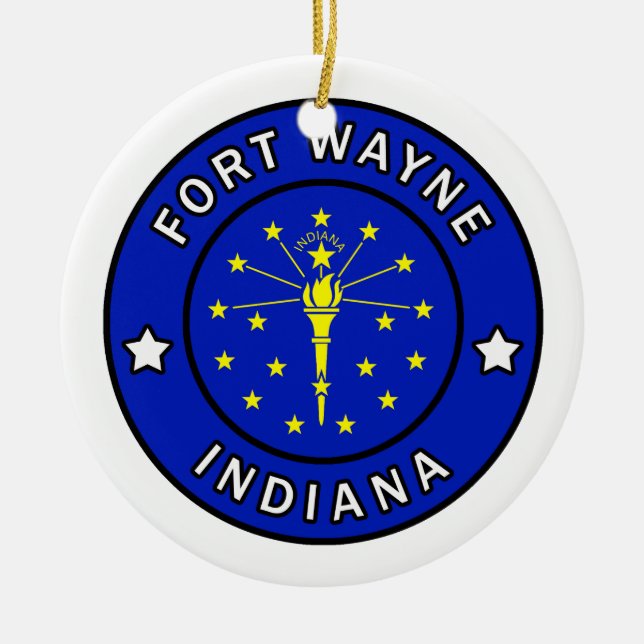 Fort Wayne Indiana Keramik Ornament (Vorne)