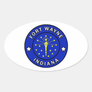 Fort Wayne Indiana Ovaler Aufkleber