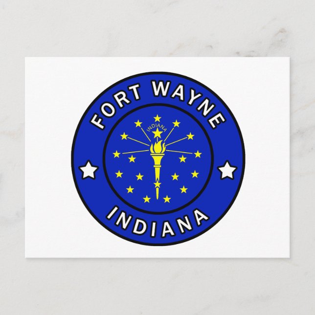 Fort Wayne Indiana Postkarte (Vorderseite)