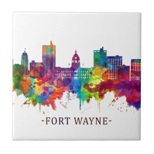 Fort Wayne Indiana Skyline Fliese