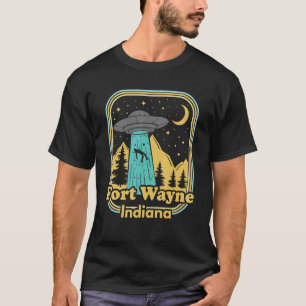 Fort Wayne Indiana Ufo Alien Hunter 80er Staat Pri T-Shirt