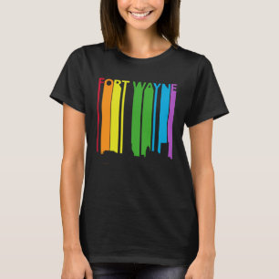 Fort Wayne Skyline LGBT-Stolz T-Shirt