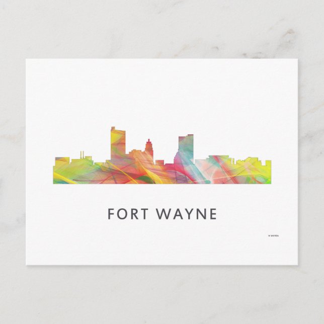 FORT WAYNE SKYLINE WB1 - POSTKARTE (Vorderseite)
