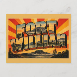 Fort William Schottland Vintage-Reise Kunst Postkarte