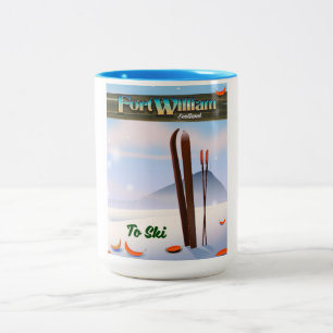 Fort William Scotland Ski. Zweifarbige Tasse