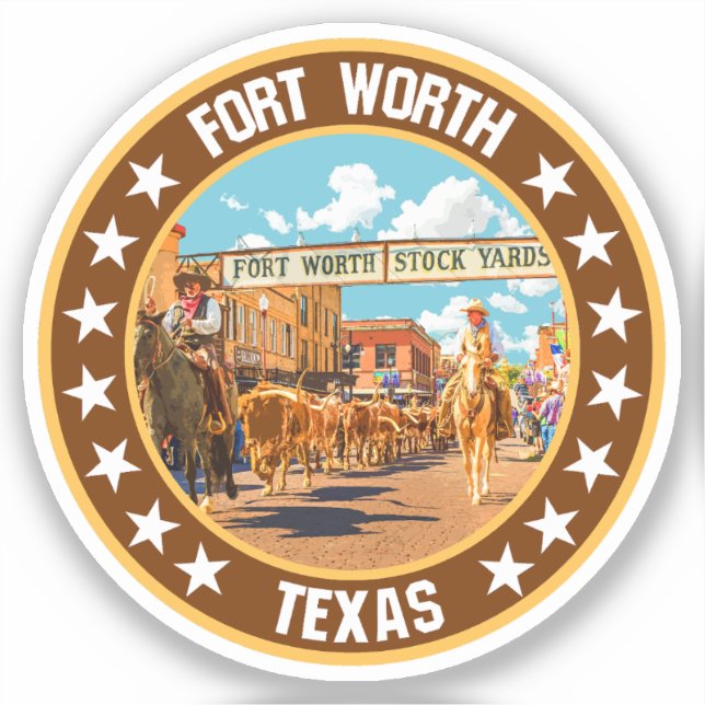 Fort Worth Aufkleber (Vorderseite)