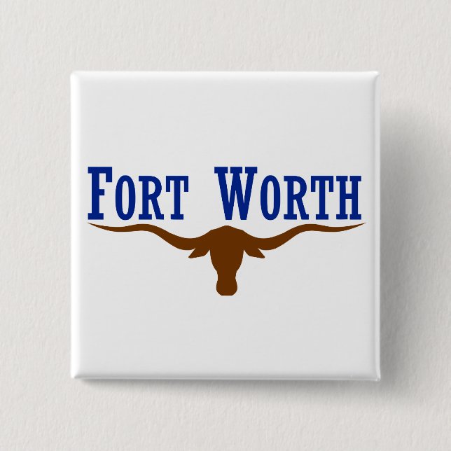 Fort Worth-Flagge Button (Vorderseite)