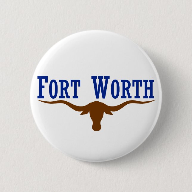 Fort Worth-Flagge Button (Vorderseite)
