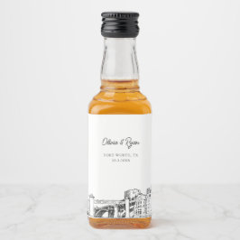 Fort Worth Gastgeschenk Willkommensgeschenk Custom Alkoholflaschenetikett