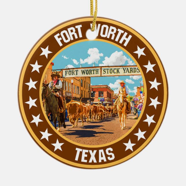 Fort Worth Keramik Ornament (Vorne)