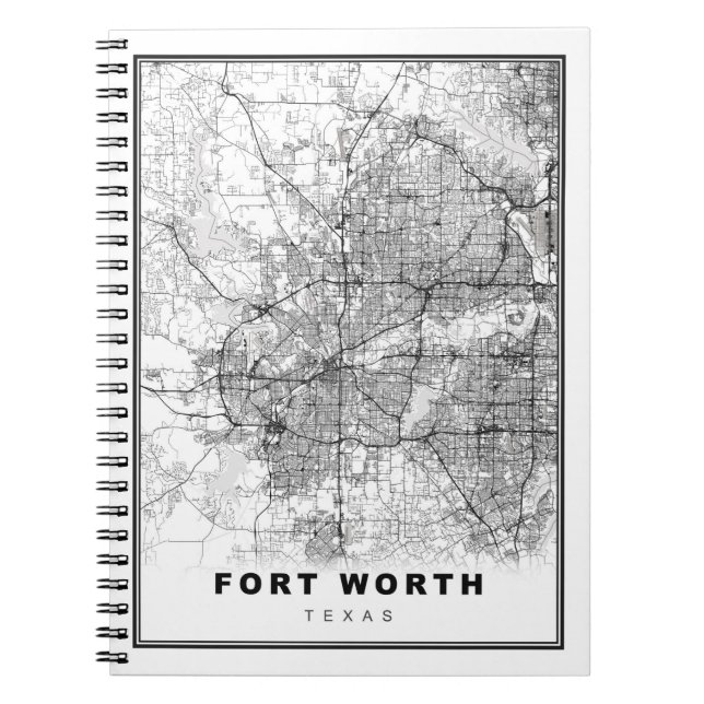 Fort Worth Map Notizblock (Vorderseite)
