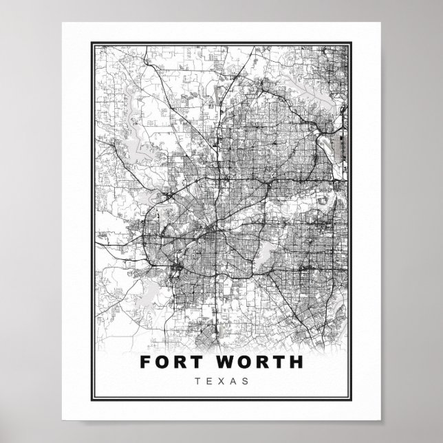 Fort Worth Map Poster (Vorne)