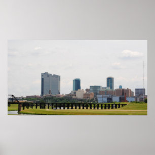Fort Worth Skyline Poster