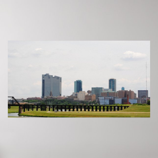 Fort Worth Skyline Poster (Vorne)
