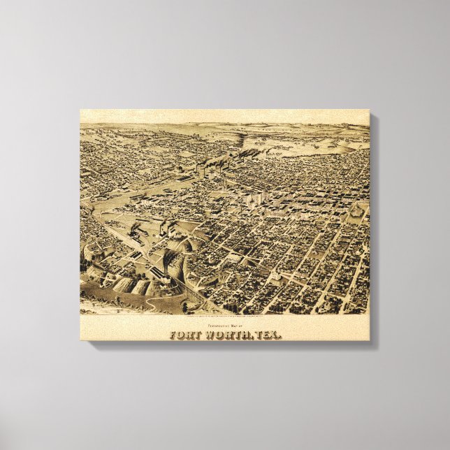 Fort Worth, Texas (1891) Leinwanddruck (Vorderseite)