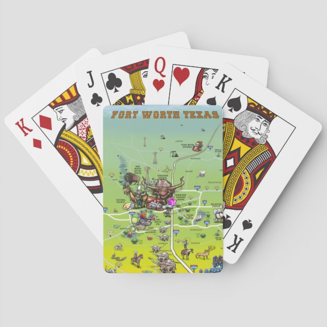 Fort Worth Texas Cards Spielkarten (Rückseite)