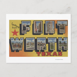 Fort Worth, Texas - Große Briefszenen Postkarte