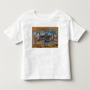 Fort Worth, Texas - große Buchstabe-Szenen Kleinkind T-shirt