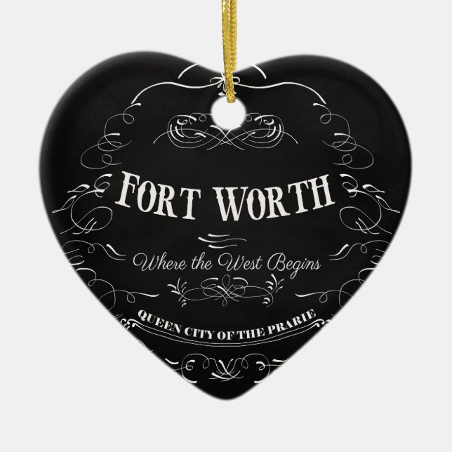Fort Worth, Texas - Königin-Stadt des Graslands Keramikornament (Vorne)