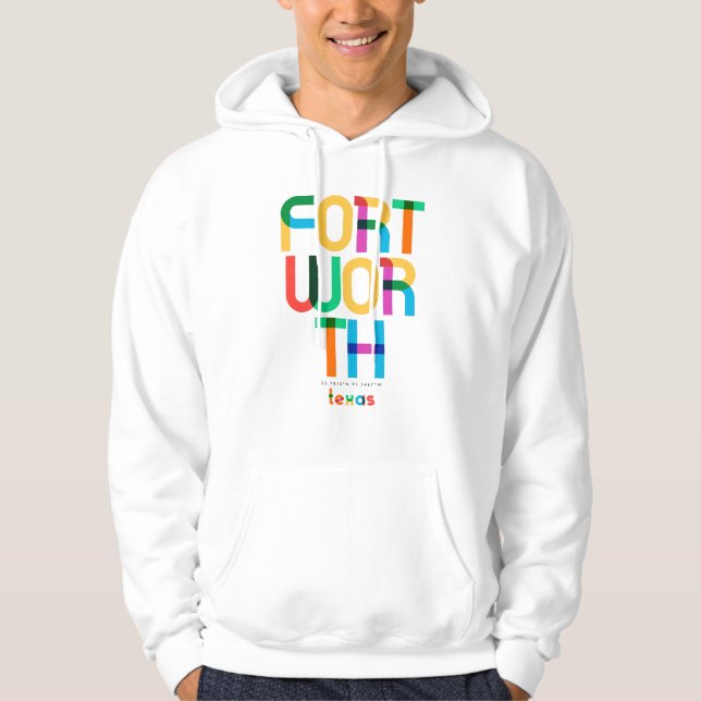 Fort Worth Texas Mitte Jahrhundert, Pop Art, Hoodie (Vorderseite)