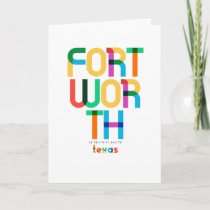 Fort Worth Texas Mitte Jahrhundert, Pop Art, Karte