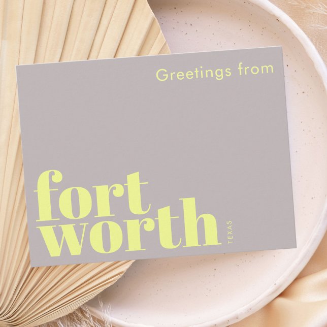 Fort Worth Texas modern rosa rot Postkarte (Von Creator hochgeladen)