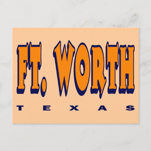 FORT WORTH, TEXAS POSTKARTE (Vorderseite)