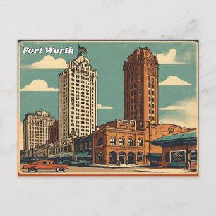 Fort Worth Texas Postkarte
