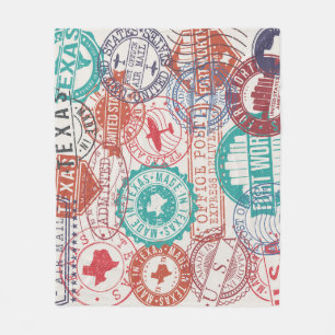 Fort Worth Texas: Reise Briefmarke. Fleecedecke