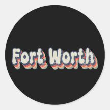 Fort Worth Texas Retro abgenutzte Kunst