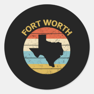 Fort Worth Texas Runder Aufkleber