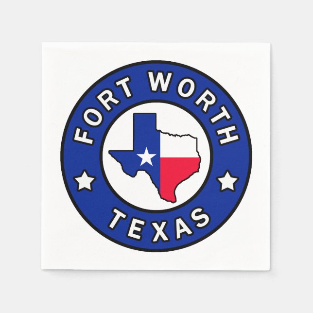 Fort Worth Texas Serviette (Vorderseite)