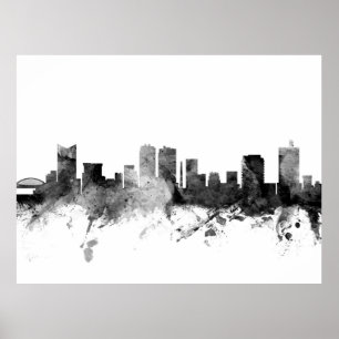 Fort Worth Texas Skyline Poster