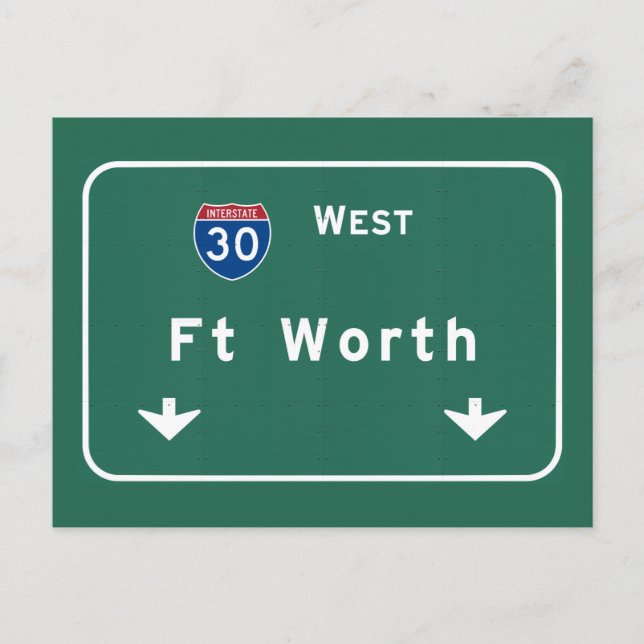 Fort Worth Texas tx Interstate Highway Freeway : Postkarte (Vorderseite)