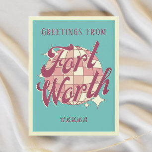 Fort Worth Texas Urlaub Retro Postcard Postkarte