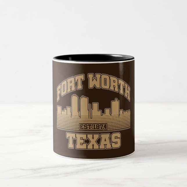 Fort Worth, Texas Zweifarbige Tasse (Mittel)