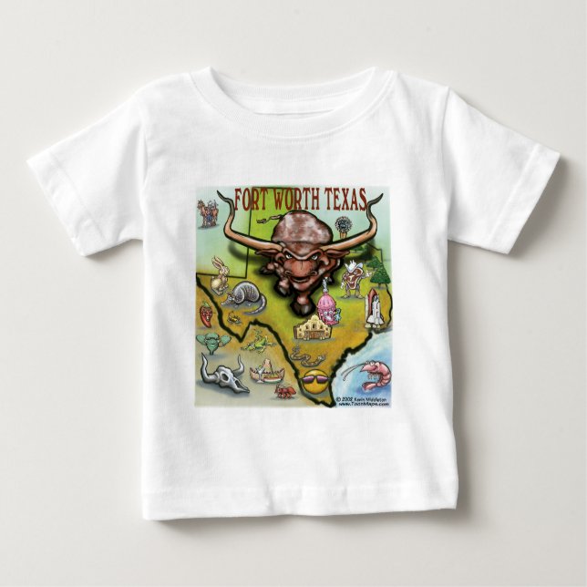 Fort Worth TX Baby T-shirt (Vorderseite)