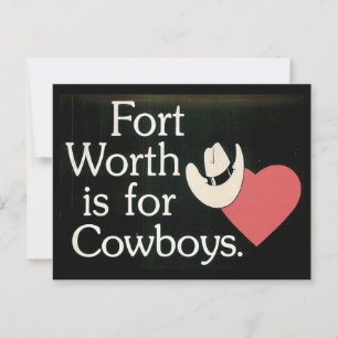 Fort Worth TX Cowboy Postkarte