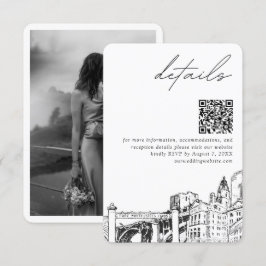 Fort Worth Wedding Details QR Code Small Begleitkarte